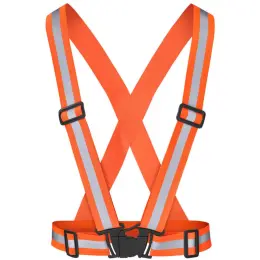 Hi-Viz Reflective Safety Belt Orange Front